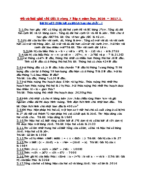 Đề và đáp án thi Violympic Toán lớp 4 vòng 7 - Năm học 2016-2017